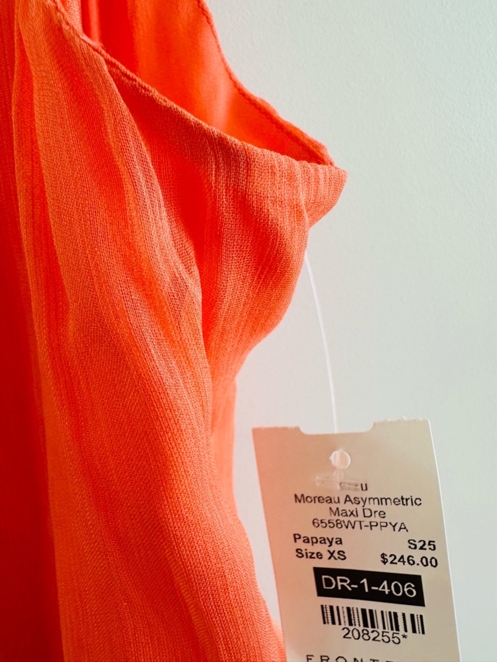 NEVER WEAR ECRU Vibrant Orange Spaghetti Strap Maxi Dress - Picture 4 of 4